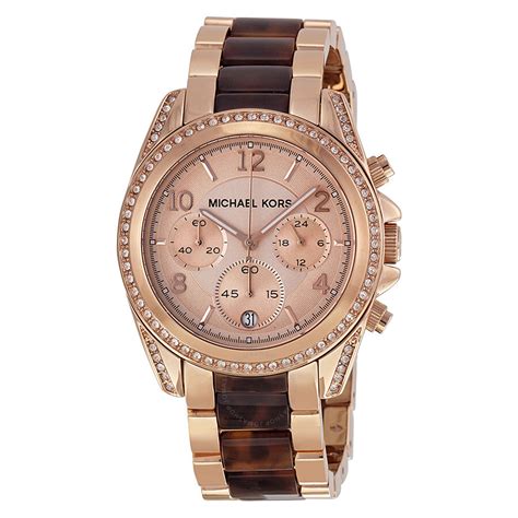 michael kors brooks rose gold watch|rose gold watch with numbers.